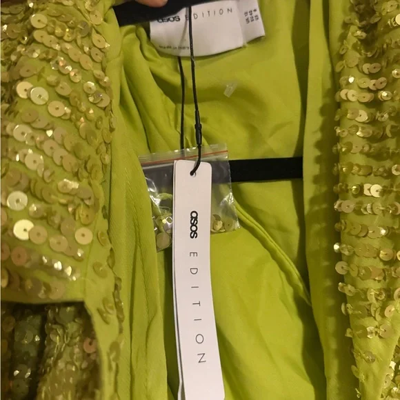 ASOS edition slouchy  sequin wrap TOP ONLY size UK12/US8 - Picture 4 of 4